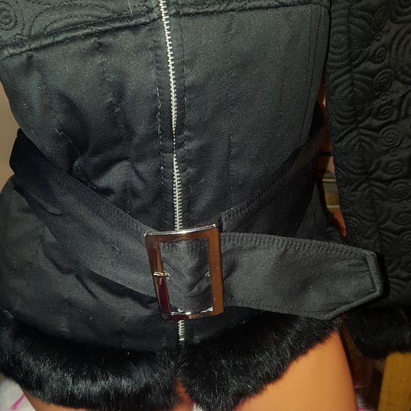 🎉HP 4/25 Bebe detailed genuine rabbit fur coat S - Picture 3 of 7